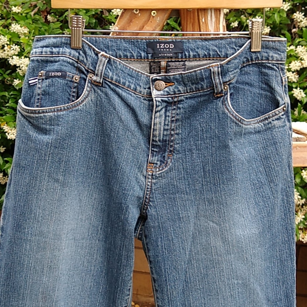 Izod Stretch Jeans Straight Leg Size 10